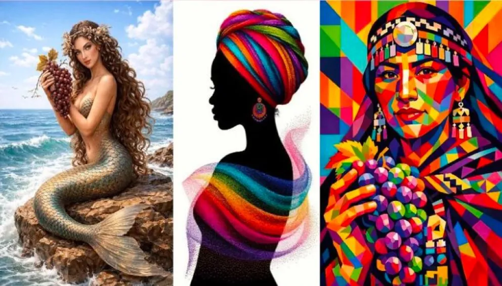 En el Galpón de las Artes de Regina está habilitada la muestra Mujer y Vendimia. Foto: gentileza