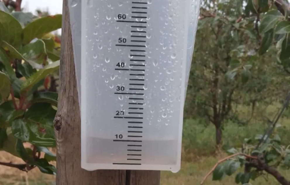 Diez milímetros acumulados durante el fin de semana en la zona de Villa Alberdi. Foto: Pablo Mungai, productor.
