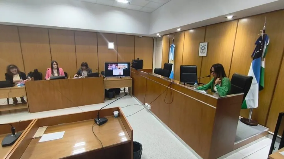 En la Ciudad Judicial de General Roca se hizo la audiencia en la que reformularon cargos contra Luis Ivancich por la causa denominada Techo Digno. Foto: gentileza