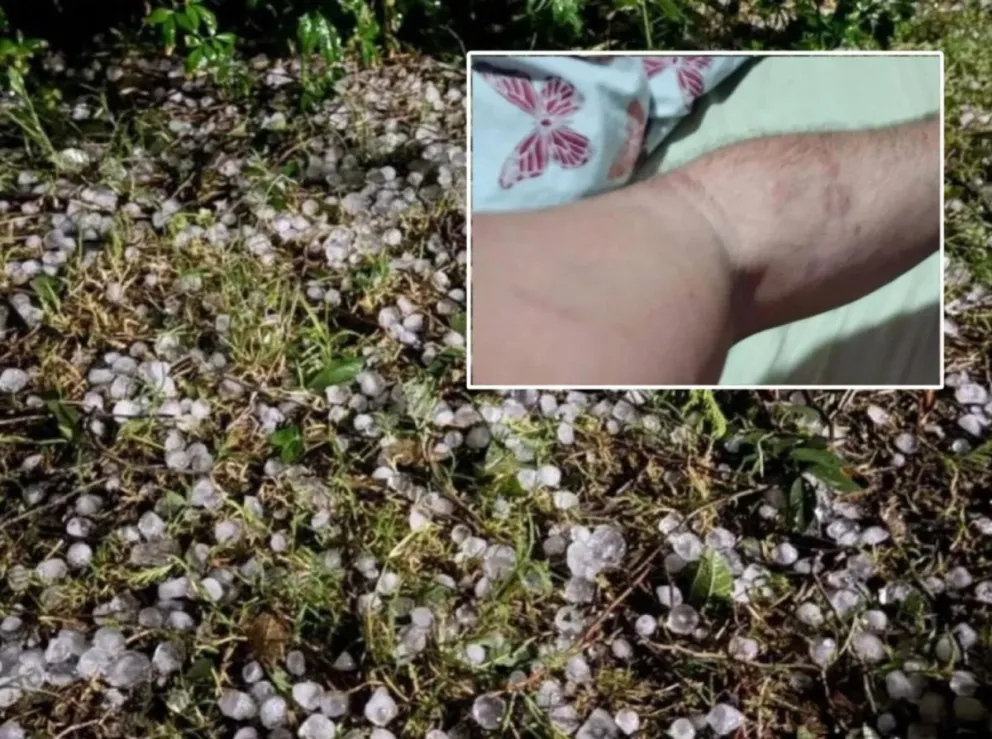 El fenómeno climático comenzó minutos después de las 20. Fotos gentileza 7 en Punto