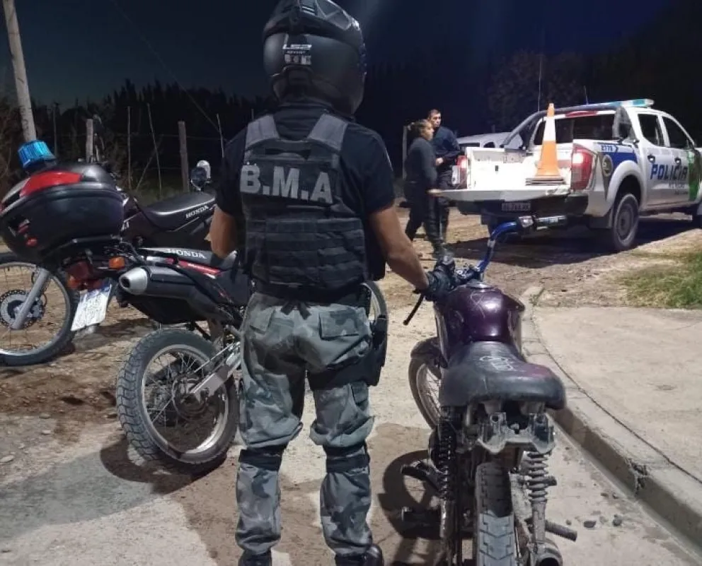 En total fueron 6 las motos retenidas. Foto Policía  RN.