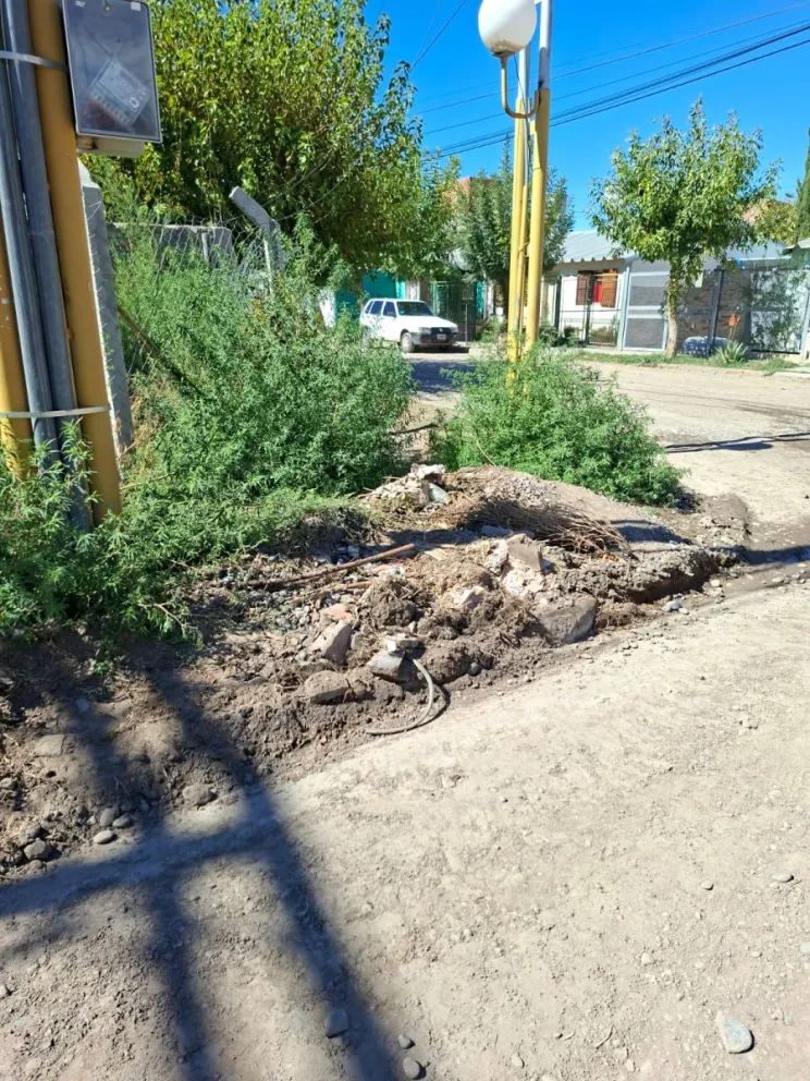El vecino manifestó que el inconveniente se da en Alessandrini y Puelches. Foto gentileza.