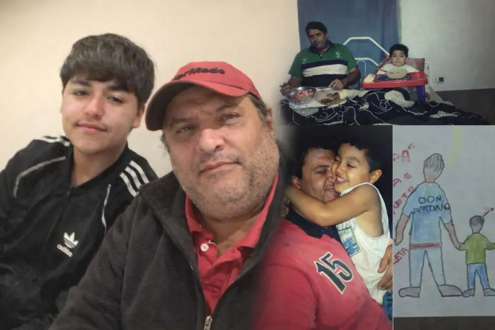 Damián y Mateo Zabaleta ya eran padre e hijo antes del fallo de la justicia. Fotos gentileza.