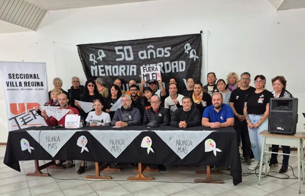 Con el testimonio de un sobreviviente del terrorismo de Estado, hoy comenzaron las actividades por el 24M en Regina. Fotos: LCR.
