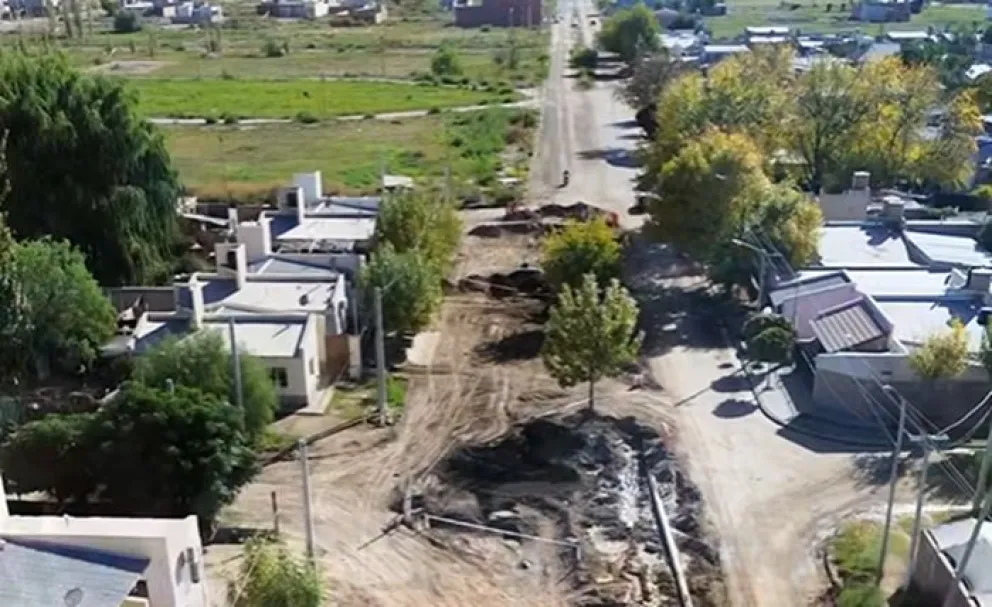 Se prevé que a fines de mayo se completar la construcción del colector cloacal suroeste de Regina. Foto: gentileza 