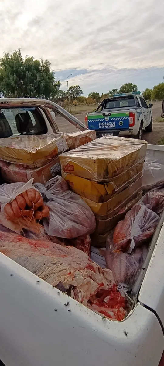 En Regina se detect&oacute; carne en mal en 3 de las 10 carnicer&iacute;as visitadas. Foto Polic&iacute;a  RN.