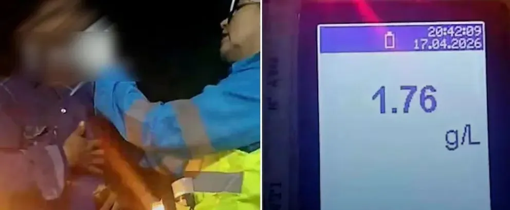 El conductor fue demorado en la Ruta 7 tras registrar 1,76 g/L en sangre; su auto quedó secuestrado y su registro retenido / imagen gentileza