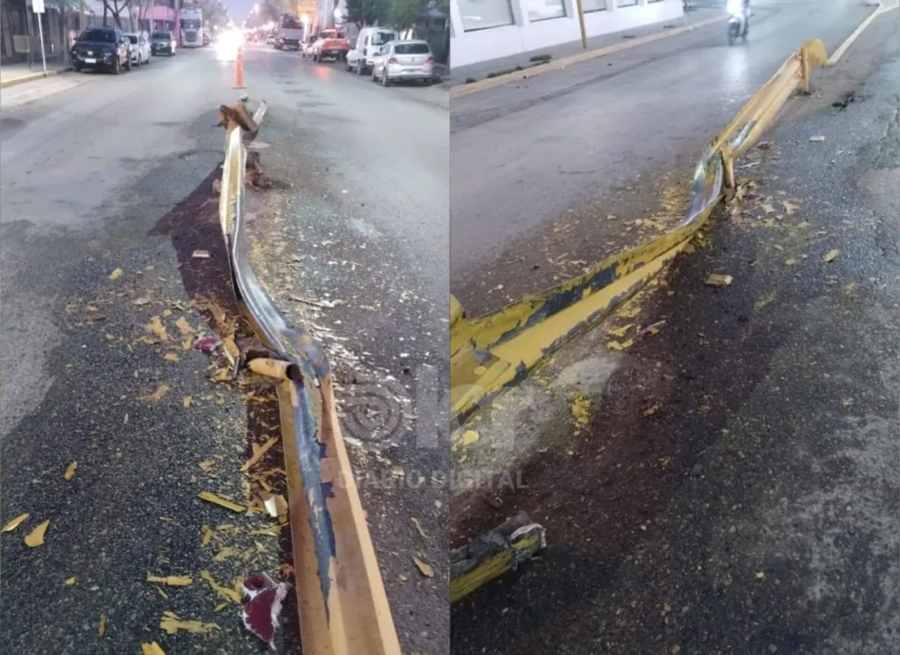 El hecho tránsito ocurrió alrededor de las 2.30 en Mitre y Alemanni. No hubo heridos. Foto gentileza.