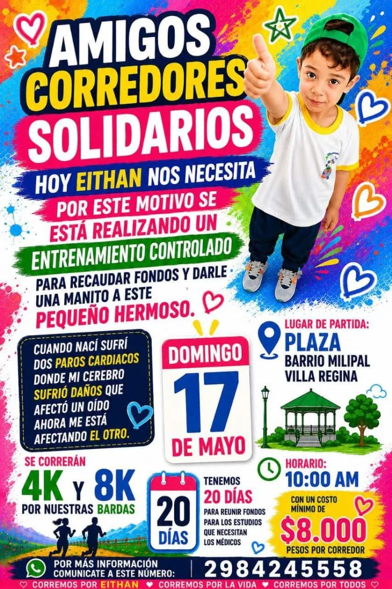 La actividad deportiva se realizará este domingo en barrio Melipal. Foto gentileza.