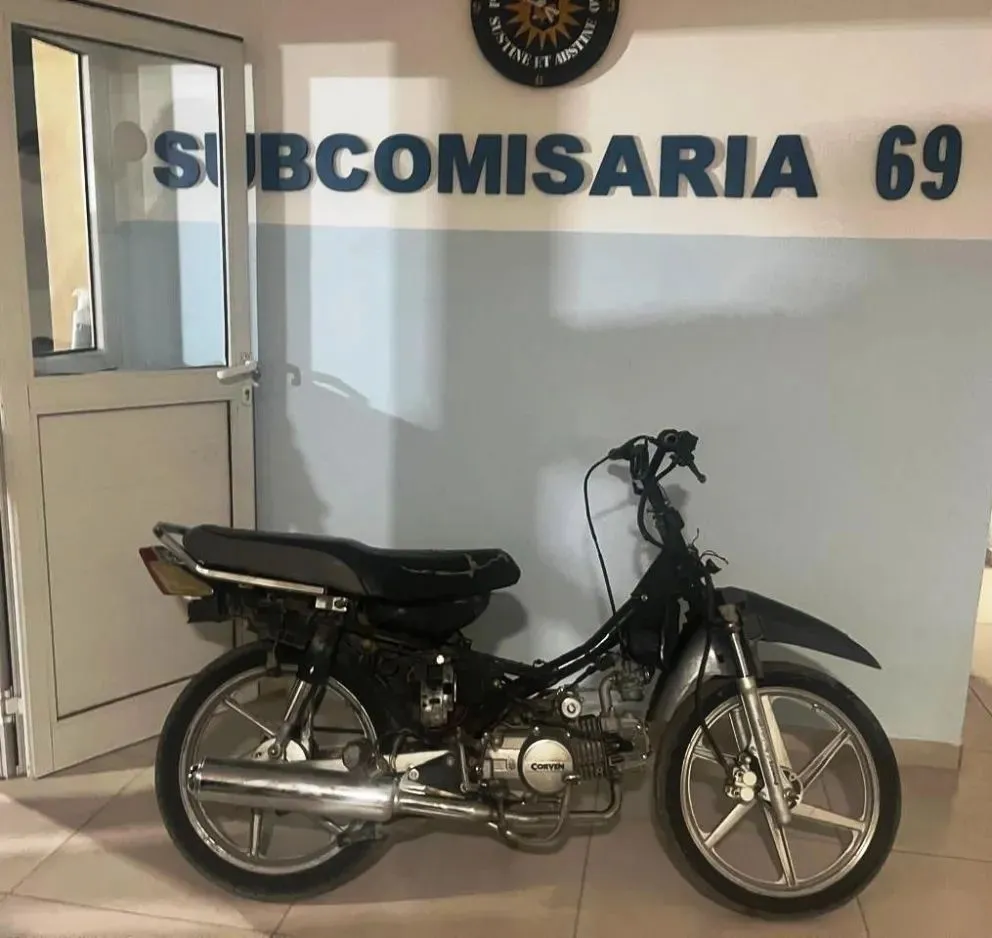 La moto tenía una denuncia por hurto