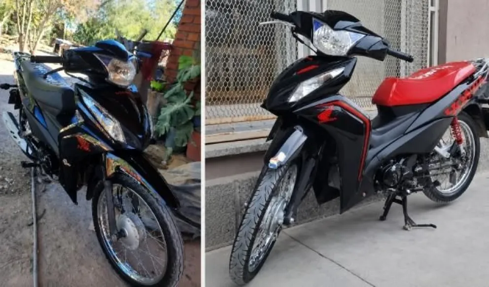 Las dos motos se encontraban en el patio de una casa en calle Querandies. Foto gentileza.