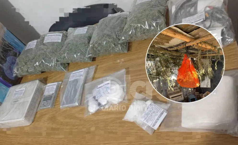 Secuestraron cerca de dos kilos de estupefacientes.  Foto Policía RN.
