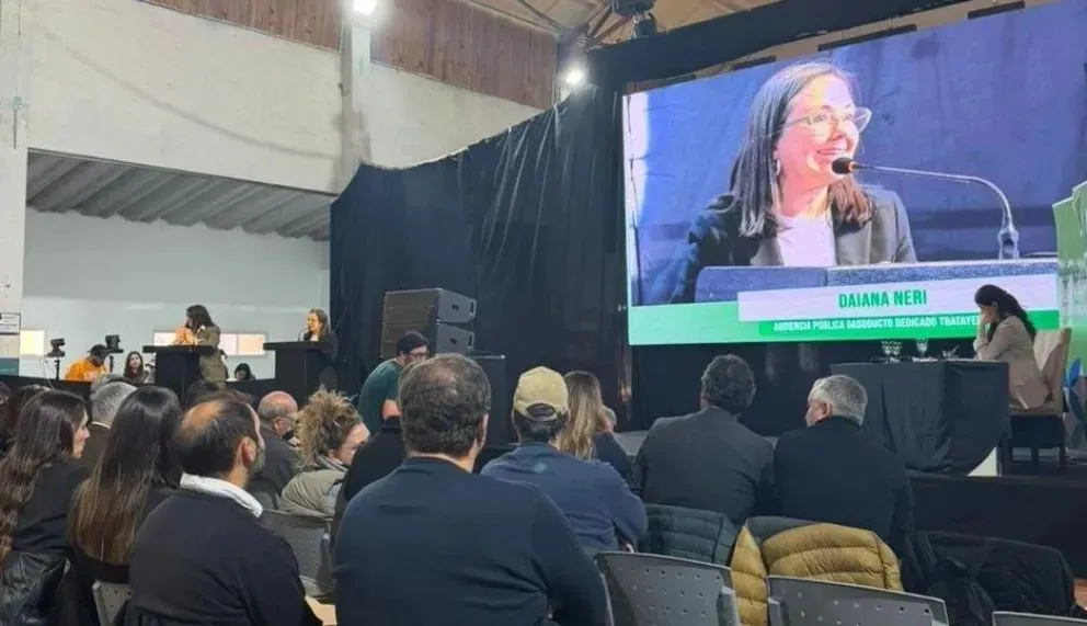 Daiana Neri participó de la Audiencia pública realizada el viernes en San Antonio Oeste, y destacó la importancia del acompañamiento del sector científico y universitario en el desarrollo provincial. (Foto: gentileza)