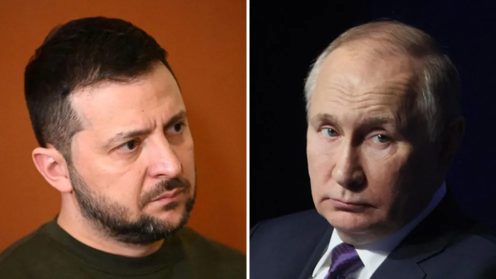 Volodimir Zelenski y Vladimir Putin.