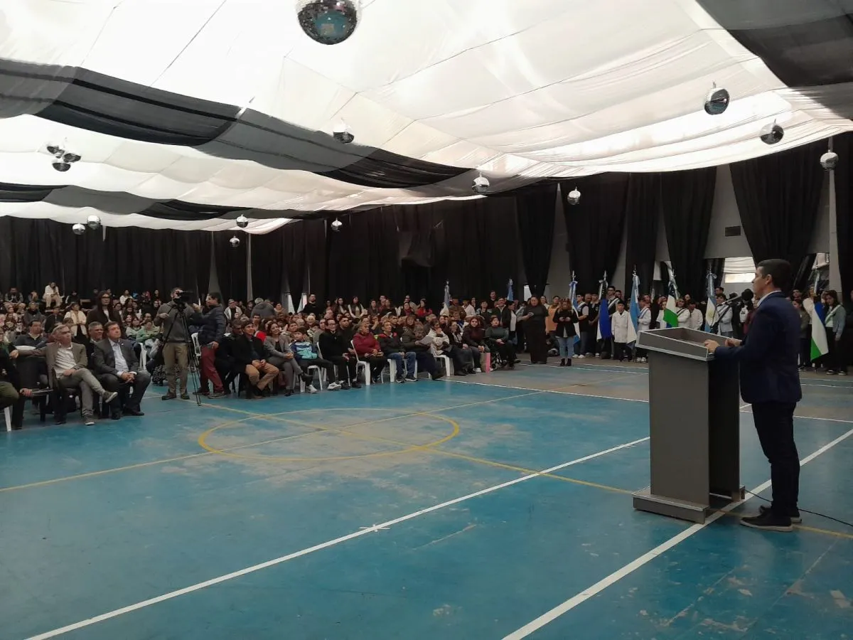 El intendente Gonz&aacute;lez reflexion&oacute; sobre el rol de la gesti&oacute;n y agradeci&oacute;. Foto Cristian C&oacute;rdoba.