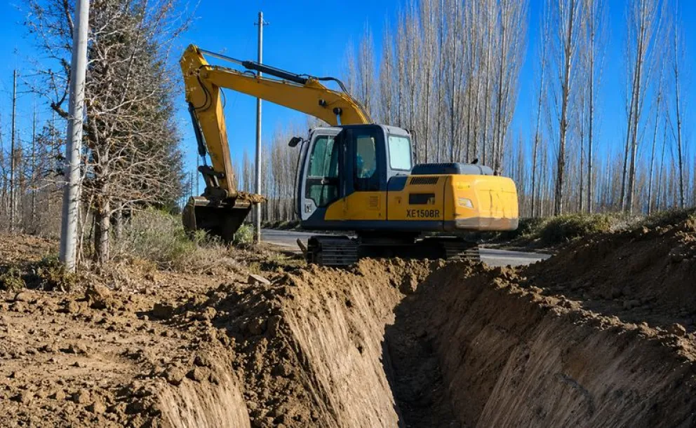 En sectores con mayores problemas de afloramiento de agua, se construyen nuevos desagües. Foto: gentileza
