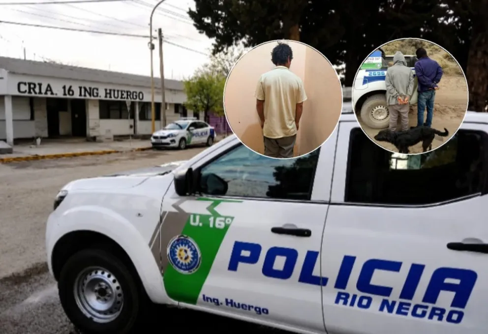 De las cuatro detenciones del lunes, sólo uno quedó preso y le dictaron preventiva. Fotos Policía RN.