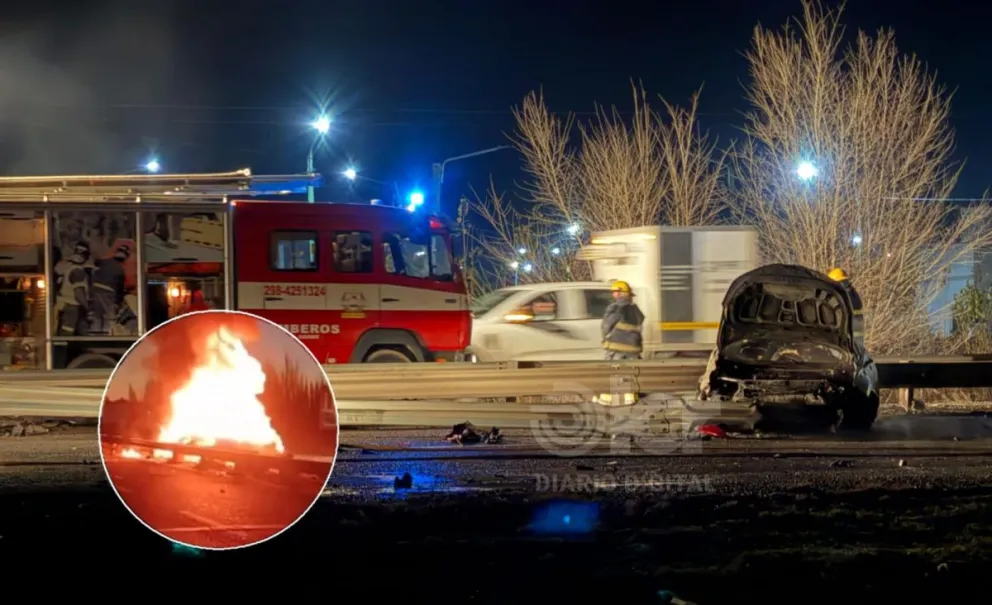 El fatal accidente ocurrió en el Km 1136 minutos antes de las 19. El Cruze circulaba en sentido este-oeste. Foto Cristian Córdoba y gentileza.