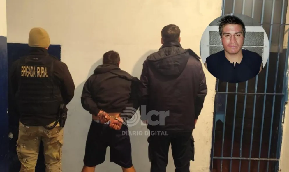 Mauro Lema había escapado cerca de la medianoche del viernes. Fue recapturado anoche en zona urbana de Chimpay. Foto Policía RN.