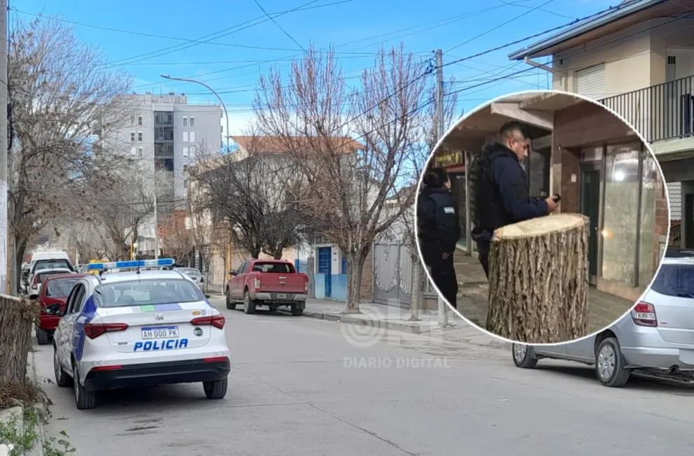 El hecho ocurrió en la madrugada del domingo en un domicilio ubicado sobre calle Ingeniero Bicchi. Foto Cristian Córdoba y gentileza.