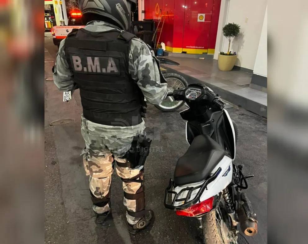 La Honda Wave de 110 cc robada en Neuquén era conducida por un menor de 17. Foto Policía RN.