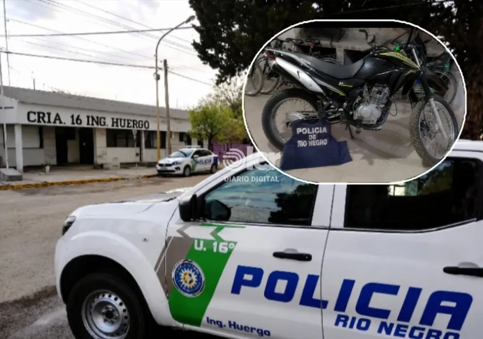 La moto Mondial de 150 cc de color negro fue secuestrada esta mañana. Foto Policía RN.