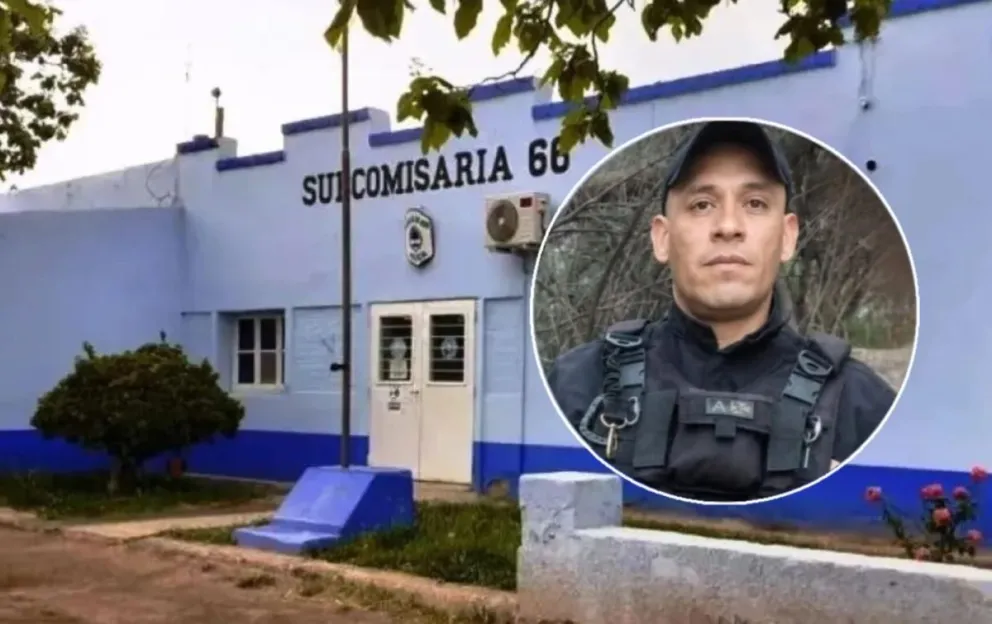 César Nicolás Acosta tenía 43 años y prestaba servicios en la Subcomisaría 66 de Mainqué. Foto: gentileza.