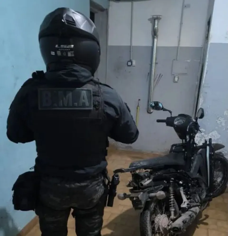 La motocicleta de 110 cc no tenía chapa patente/ imagen gentileza