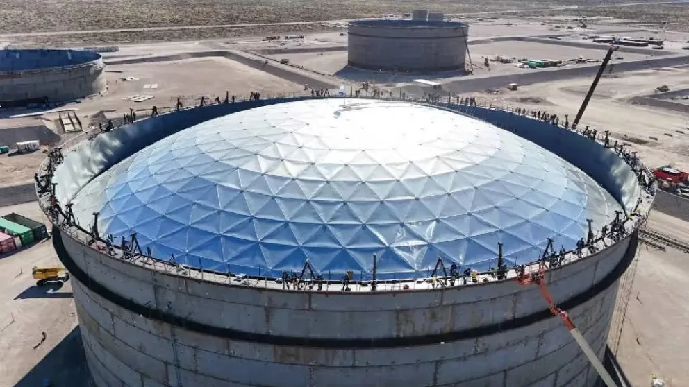 A fin de año podría estar terminada la obra de los tanques en Sierra Grande.