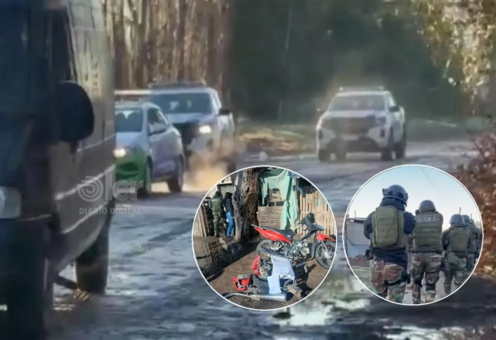 Los procedimientos comenzaron a las 8,30 y finalizaron a las 20. Hubo secuestro de motos, se encontró marihuana y hay imputados. Foto Policía RN). 