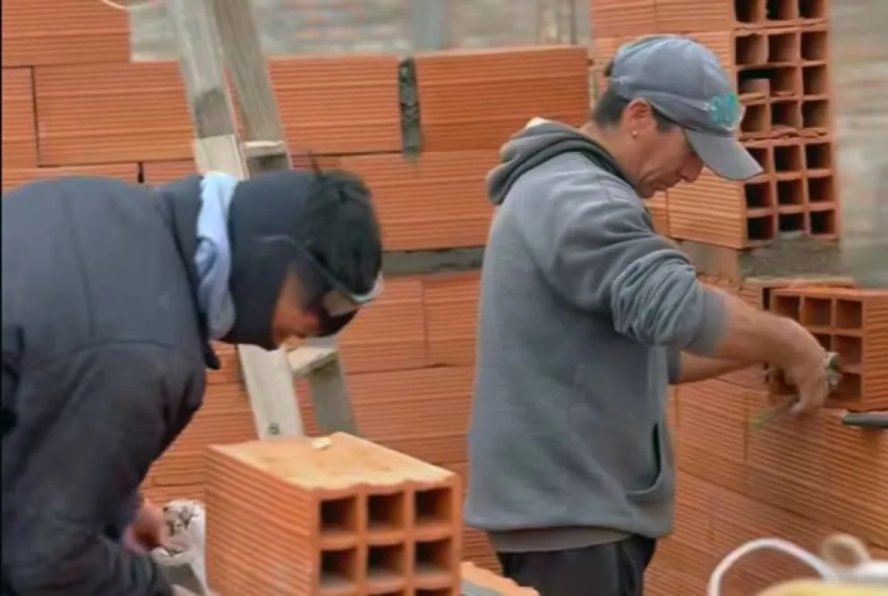 Las casas comenzaron a construirse hace pocos días atrás y ya presentan un avance importante. Foto: gentileza