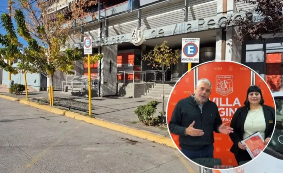 El sábado el intendente Albrieu junto a la referente de Acción Social dieron a conocer fechas, lugares y etapas de la asistencia. Foto Municipio VR.