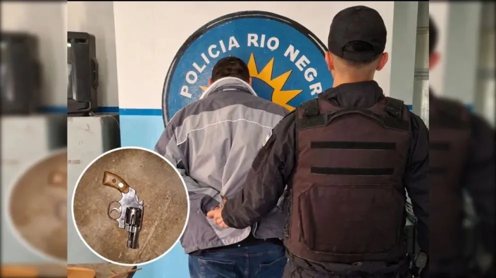 El joven finalmente prefirió entregarse: fue detenido y puesto a disposición de la fiscalía. Foto: Policía de Río Negro.