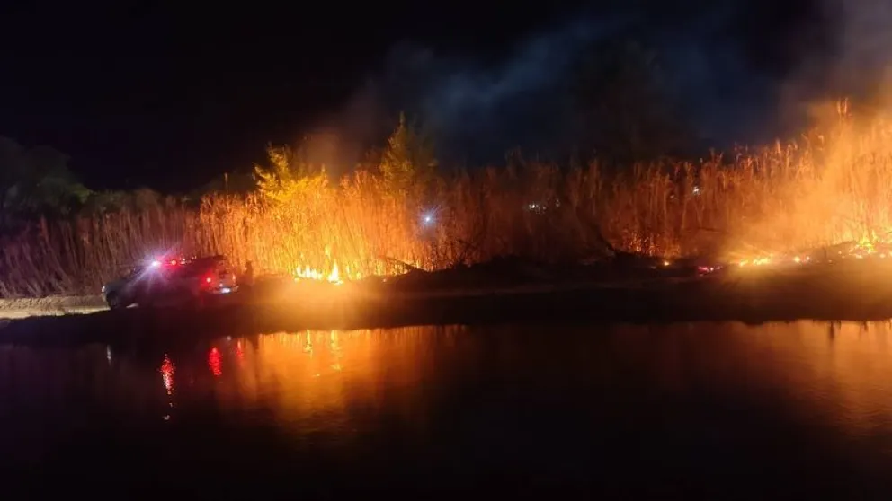 El incendio puso en alerta a vecinos que viven en las inmediaciones por los riesgos de propagación. Foto: gentileza 