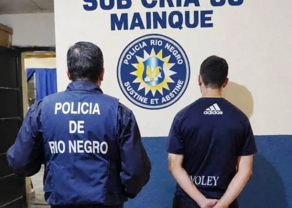 El hombre fue demorado al dar versiones diferentes sobre su presencia en la noche del martes en la zona de chacras de Mainqué. Foto: gentileza