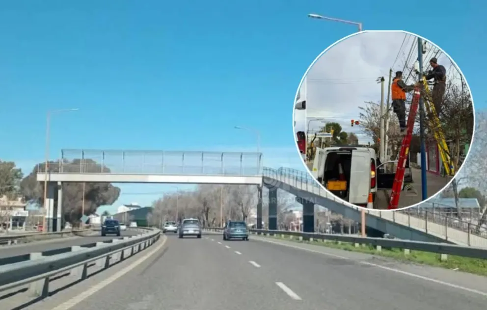 Uno de los tres radares se ubicará en Ruta 22, entre Rivadavia y la rotonda. Foto LCR.